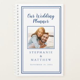 Planificateur photo personnalisé Mariage bleu et b