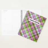 Planificateur Plaid vert pourpre (Devant avec enveloppe)
