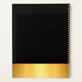 Planificateur professionnel moderne élégant noir e (Dos)