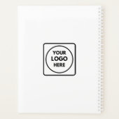 Planificateur promotionnel de texte de logo simple (Dos)