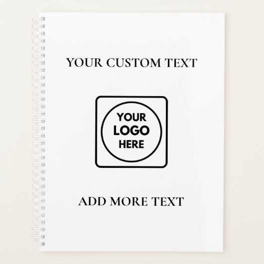 Planificateur promotionnel de texte de logo simple (Devant)