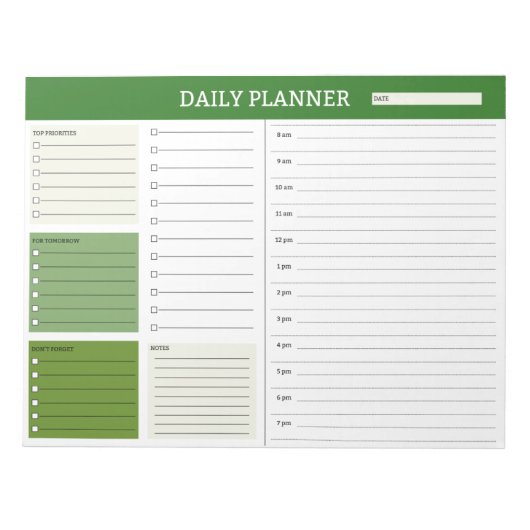 Planificateur quotidien avec Bloc-notes de planifi (Devant)