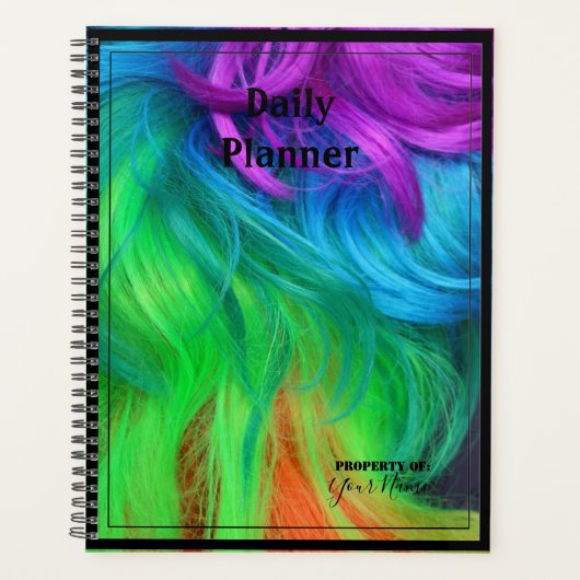 Planificateur quotidien avec couverture de cheveux (Devant)