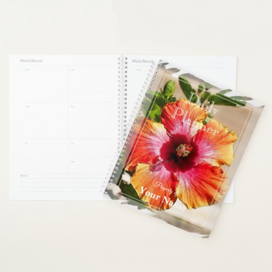 Planificateur quotidien avec Hibiscus Design - HAM (Devant avec enveloppe)