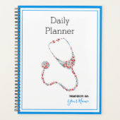 Planificateur quotidien avec un thème de stéthosco (Devant)