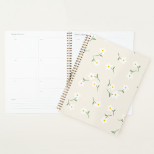 Planificateur quotidien Cream Daisy Organisation
