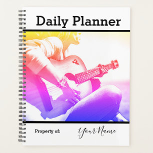 Planificateur quotidien de photo Joueuse de guitar