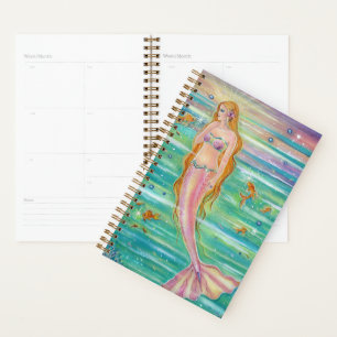 Planificateur quotidien de sirène de mer coucher d