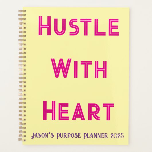 Planificateur Quotidien - Hustle With Heart Custom (Devant)