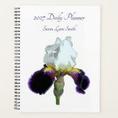 Planificateur quotidien Iris Violet et Blanc (Devant)