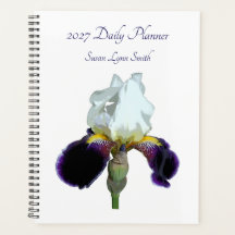 Planificateur quotidien Iris Violet et Blanc