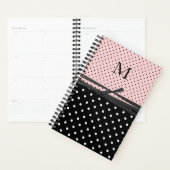 Planificateur quotidien Monogramme Pois (Devant avec enveloppe)