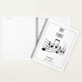 Planificateur quotidien - Notes de musique - HAMbW (Devant avec enveloppe)