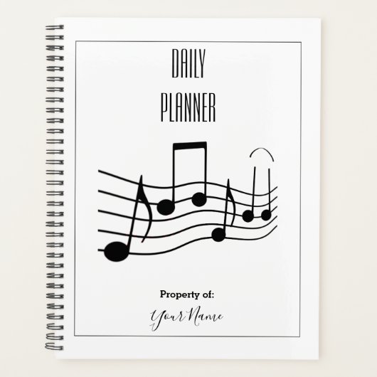 Planificateur quotidien - Notes de musique - HAMbW (Devant)