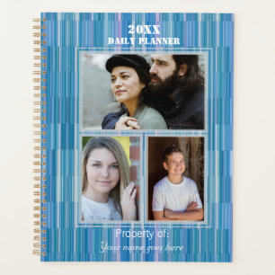Planificateur quotidien photo bleu aqua HAMbyWG