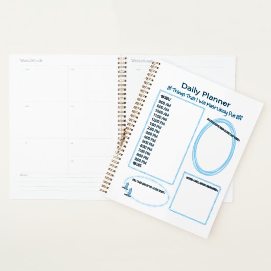 Planificateur quotidien Procrastinateurs (Devant avec enveloppe)