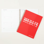 Planificateur Red 2025 de 365 jours (Devant avec enveloppe)