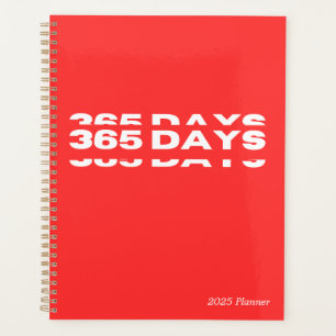 Planificateur Red 2025 de 365 jours