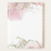 Planificateur rose et or Abstrait 2024 (Dos)