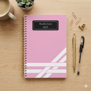 Planificateur Rose Personnalisé Journal Nom Person