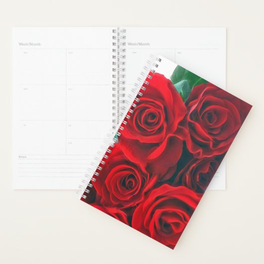 Planificateur Roses rouges (Devant avec enveloppe)