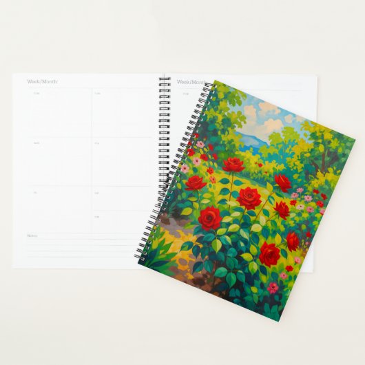 Planificateur Roses Rouges (Devant avec enveloppe)