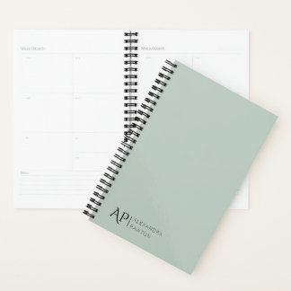 Planificateur Sage Green Custom Monogram 2025