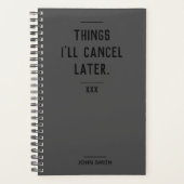 Planificateur Sarcastique personnalisé pour introv (Devant)