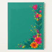 Planificateur sarcelle à impression florale (Dos)
