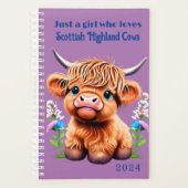 Planificateur Scottish Highland Cow 2024 (Devant)