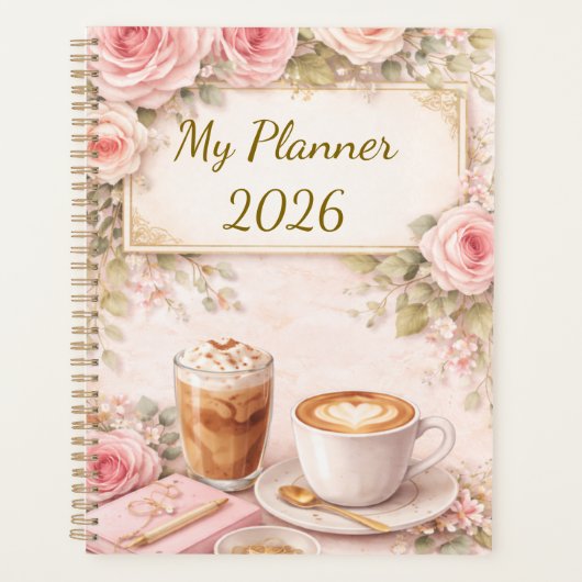 Planificateur Shabby Chic Roses (Devant)