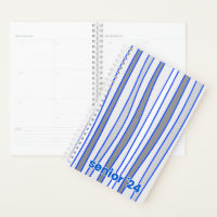 Planificateur Spiral Personnalisé Bleu & Grey