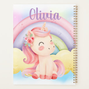 Planificateur Spiral Unicorne Personnalisé - Cadea