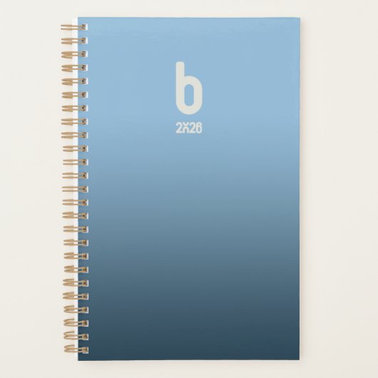 Planificateur Spirale Bleue – Respiration 2026 (Devant)