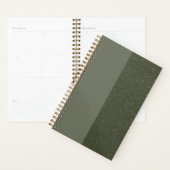 Planificateur Split Vert Moss Personnalisable (Devant avec enveloppe)