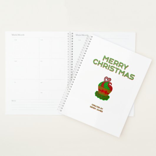 Planificateur standard de Noël Cupcake (Devant avec enveloppe)