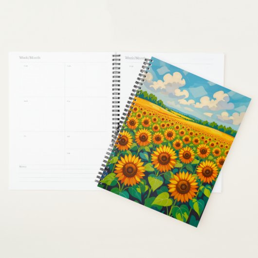 Planificateur Tournesols (Devant avec enveloppe)