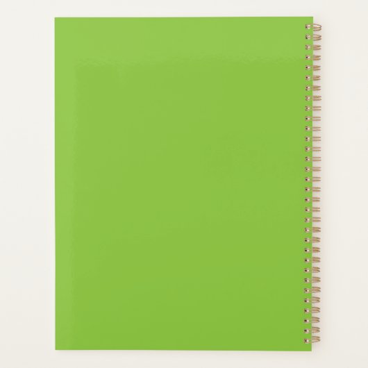 Planificateur Vert Brat (Dos)