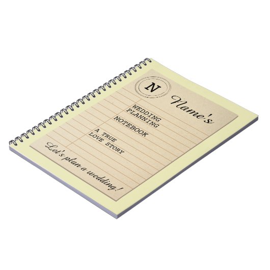 Planification de mariage de carnet d'auteur de (Côté gauche)