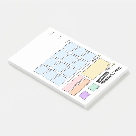 Planification d'objectifs pour les Post-It ADHD (Incliné)