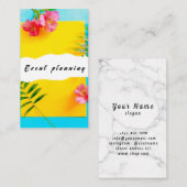 Planification estivale Carte de visite moderne (Devant / Derrière)