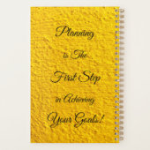 Planifier ma vie Jaune Texturable Personnalisable (Dos)