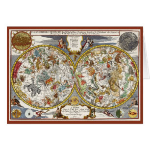 Planisfeer sterrenkaart van Nicholas de Fer