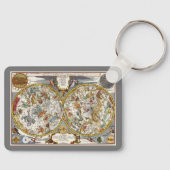  Planisfeer sterrenkaart van Nicholas de Fer Sleutelhanger (Voorkant)