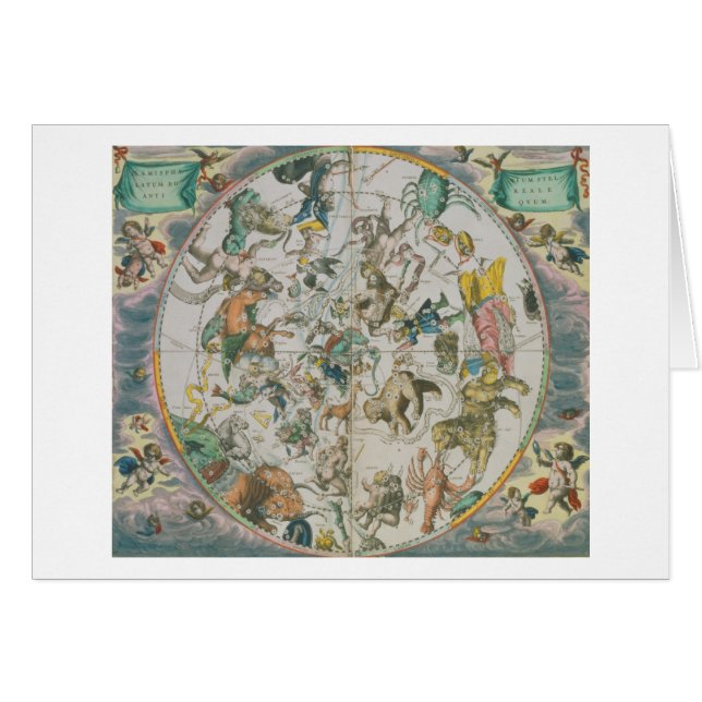 Planisphere céleste montrant les signes du Zod (Devant horizontal)