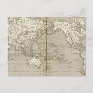 Planisphere-diagram van het zonnestelsel briefkaart