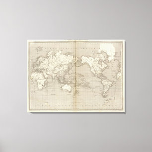 Planisphere-diagram van het zonnestelsel canvas afdruk