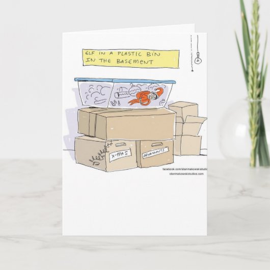 plank feestdagen kaart (Voorkant)