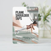Plank Schouder Taps Fitness Kaart met Blue Backing (Staand voorkant)