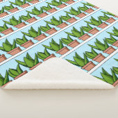 Planken van Aloë Vera Planten Ai Art Sherpa Deken (3/4)